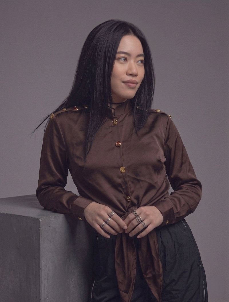 Satin Knot Top