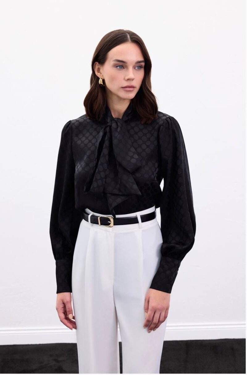 Satin Bow Tie Top