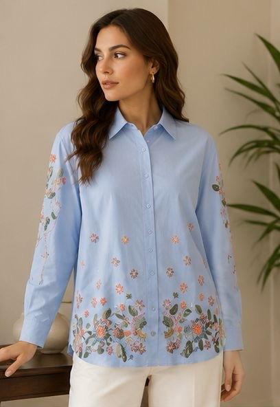 Embellished Cotton Shirt