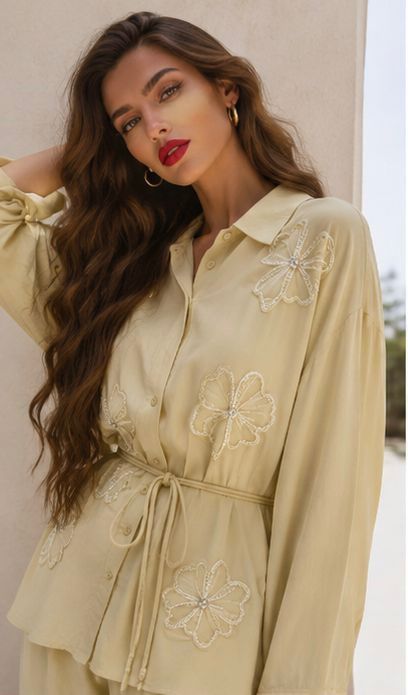 Flowered Collared Co-ord Set
