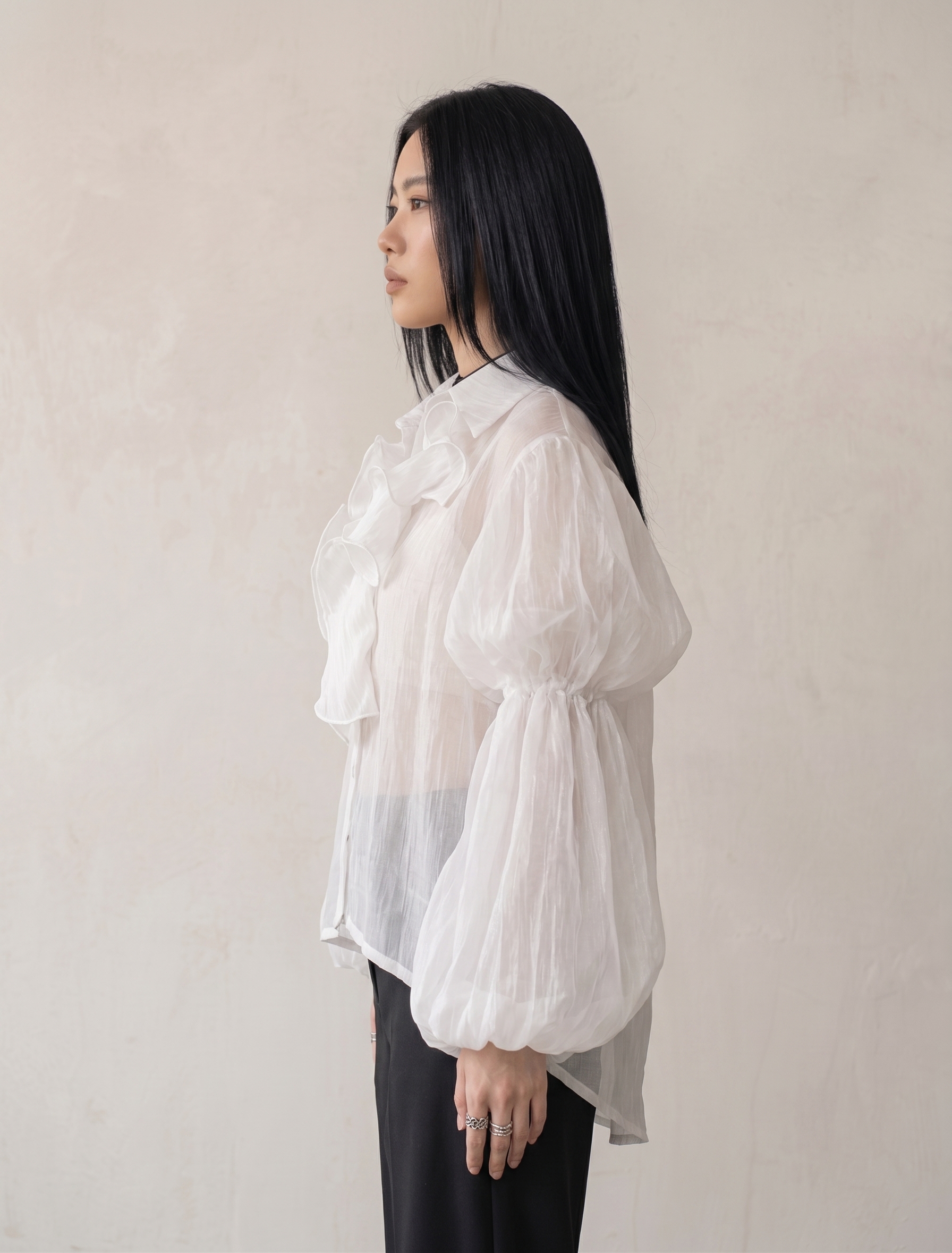 Sheer Ruffle Top - Image 4