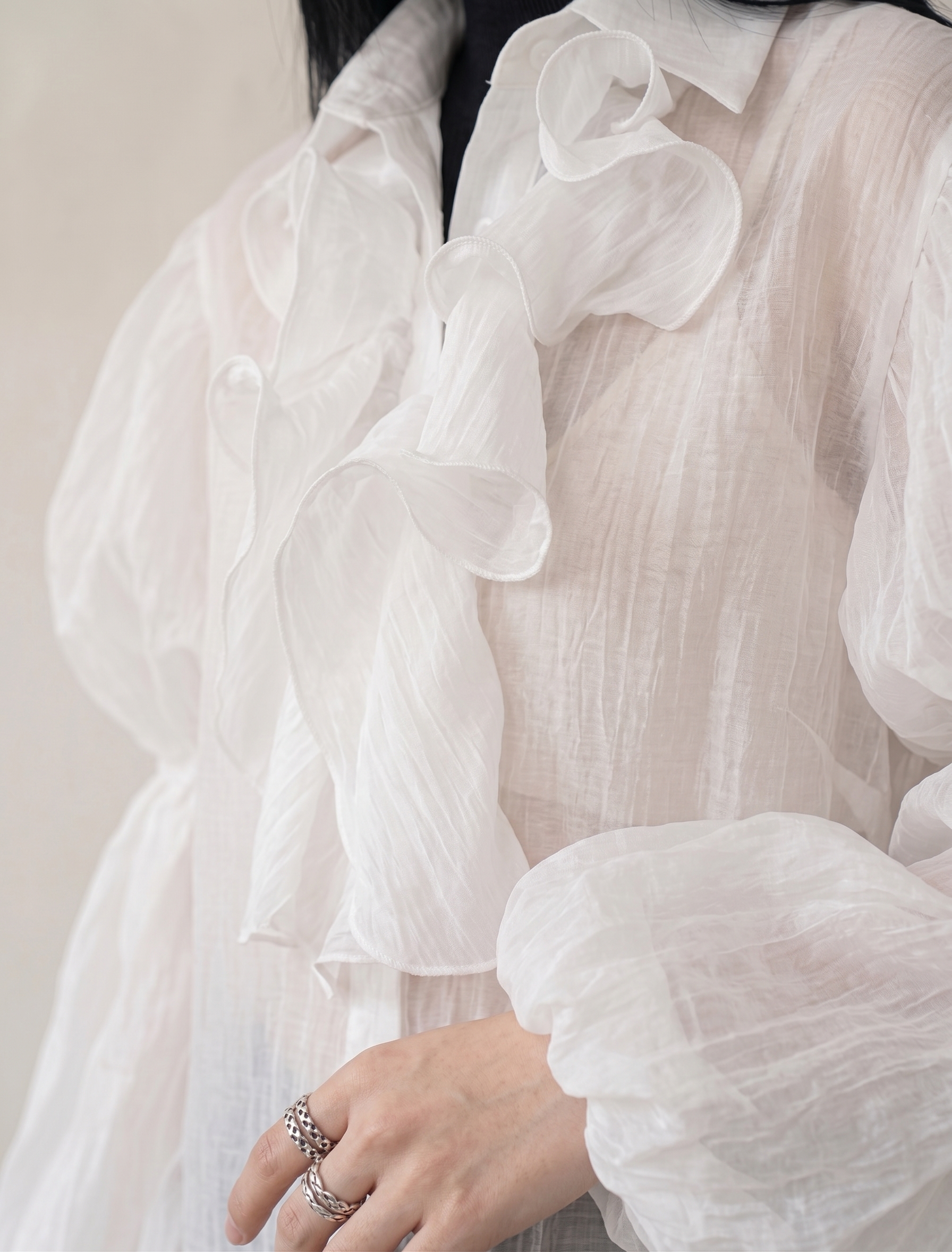 Sheer Ruffle Top - Image 5