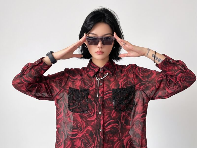 Sheer Rose Shirt